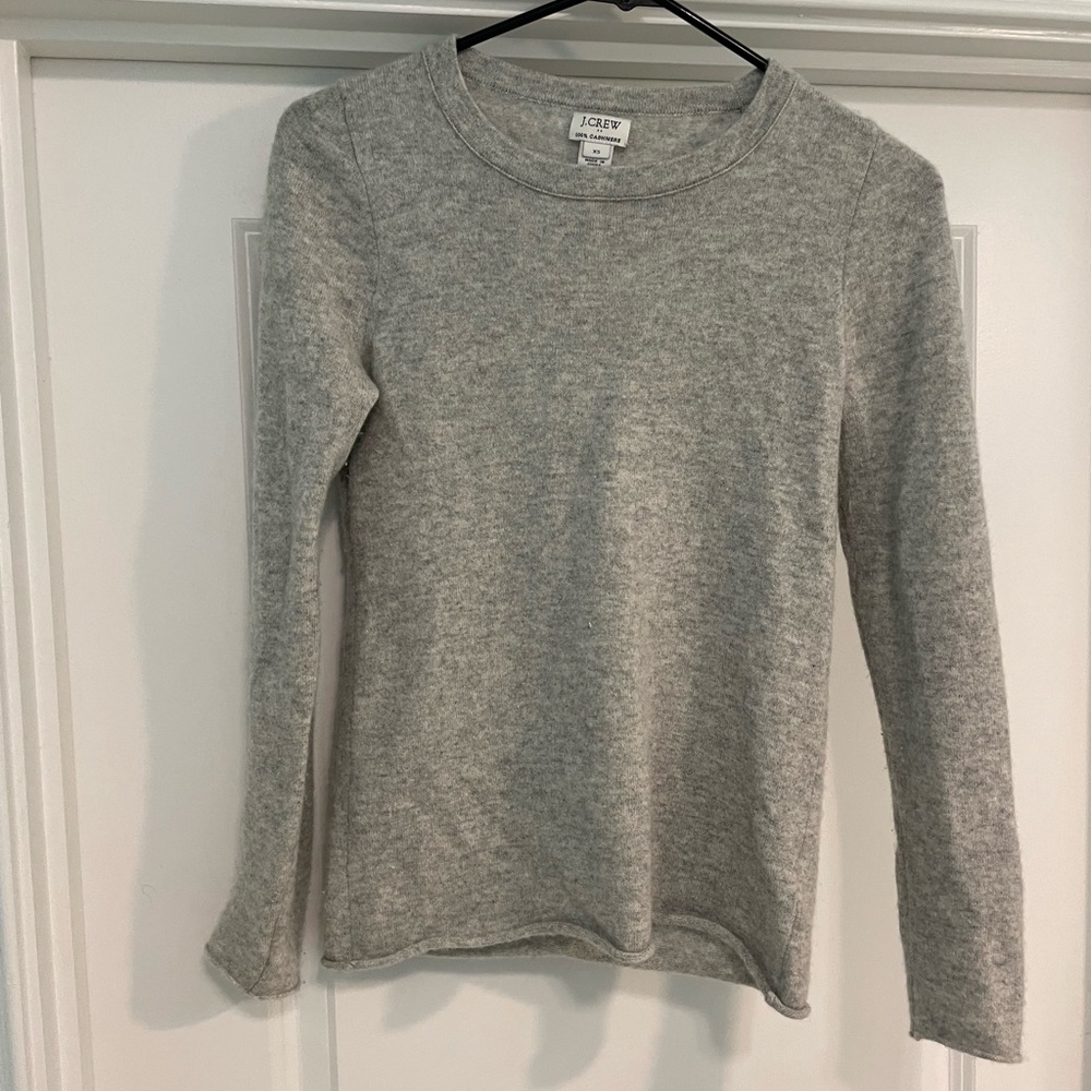 J Crew gray cashmere sweater